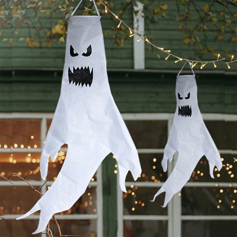 Halloween LED Ghost Hanging Pendant Decoration – Glowing Props Halloween Hanging Decoration PLUSH