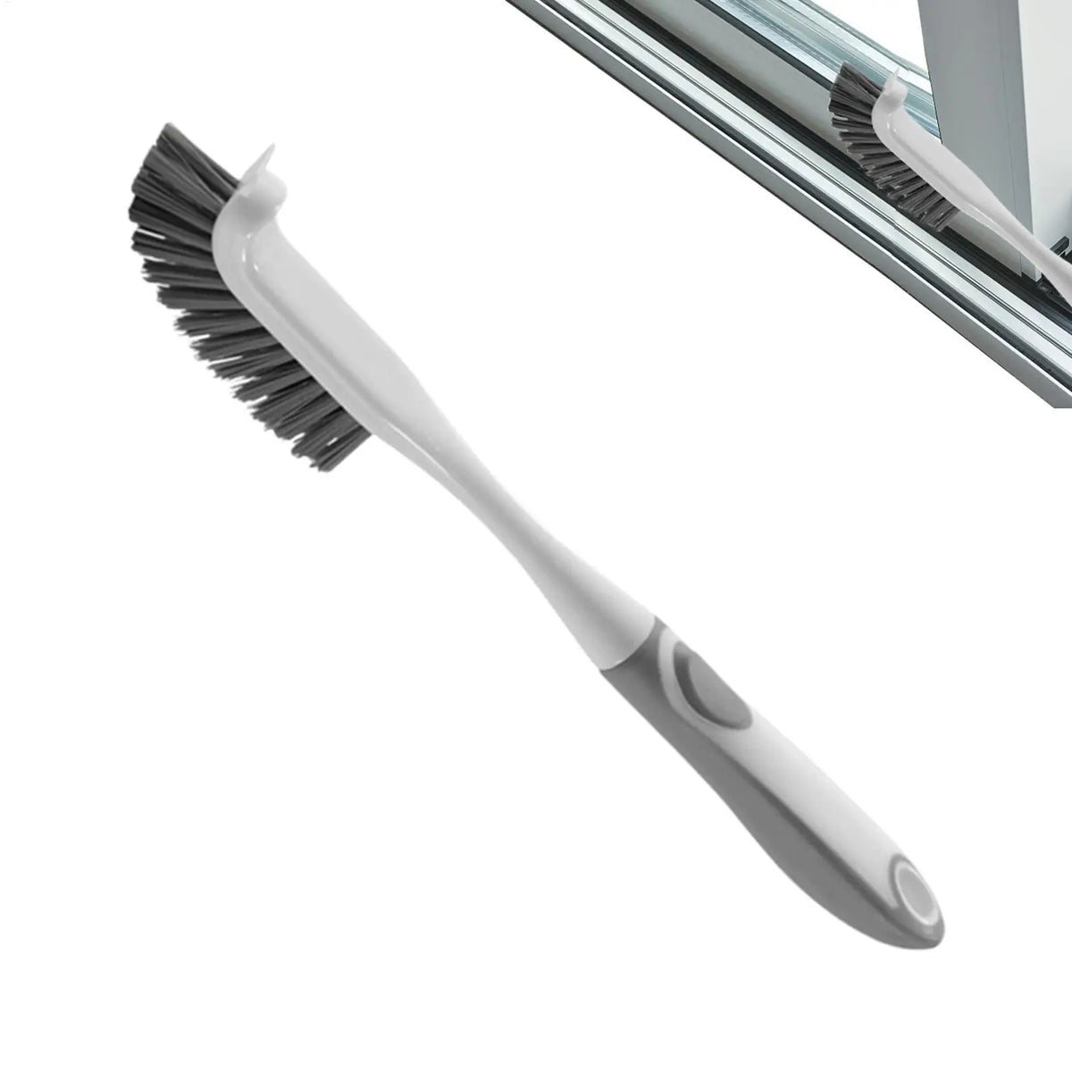 Long Handle Bathroom Crevice Scrubber Brush – Wall Mount Bathroom Cleaning Brush PLUSH