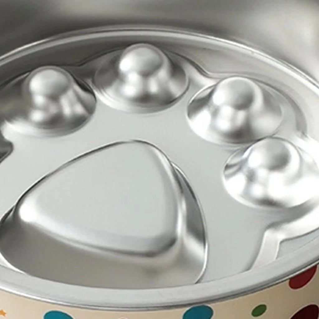 Elevated Stainless Steel Slow Feeder Bowl – Cats & Dogs Elevated Pet Bowl PLUSH