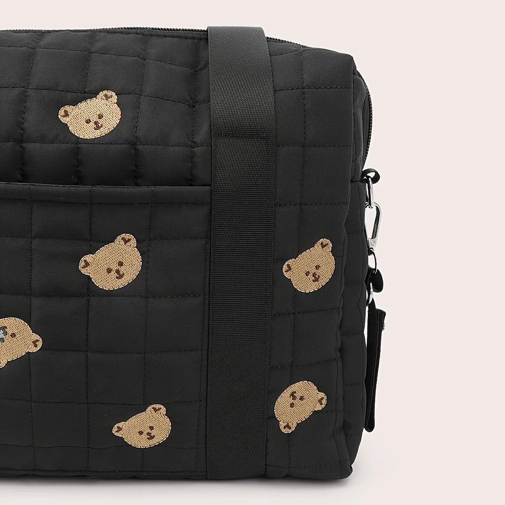 Black Bear Stroller Organizer Bag – Large Capacity for Moms Stroller Organizer Bag PLUSH