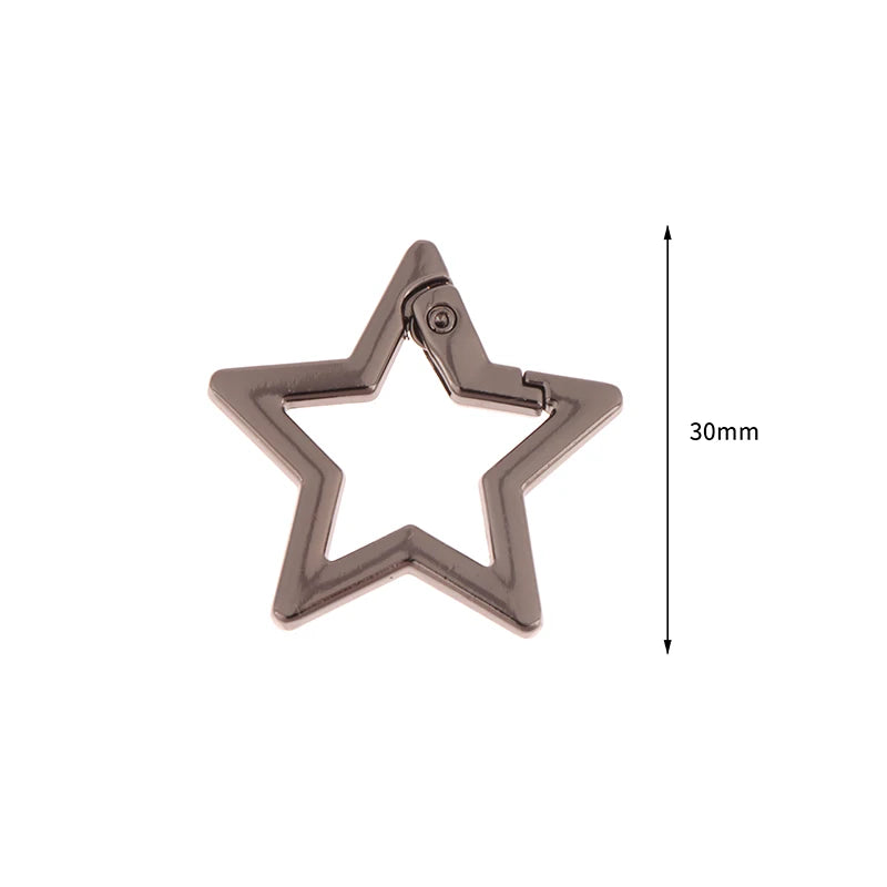 Star Hollow Spring Clasp Carabiner Clip – DIY Jewelry Connector Jewelry Clasp Connector PLUSH A3