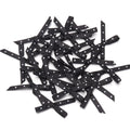 50pcs Polka Dot Ribbon Bows – DIY Gift Wrapping & Hair Decor Ribbon Bows PLUSH black