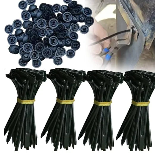 Heavy-Duty Nylon Cable Tie Buckles – Self-Locking Zip Ties Cable Tie Buckles PLUSH 100pcs