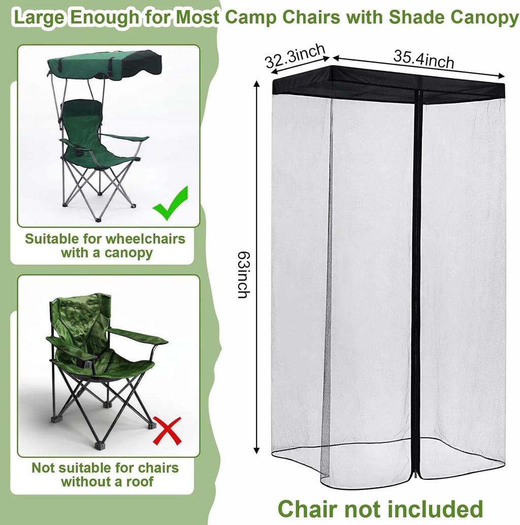Outdoor Swing Mosquito Net – Hammock Chair Insect Screen Cover Hammock Mosquito Net PLUSH