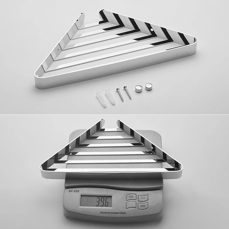 Stainless Steel Bathroom Corner Shelf | Wall-Mounted Shower Caddy Bathroom Corner Shelf PLUSH