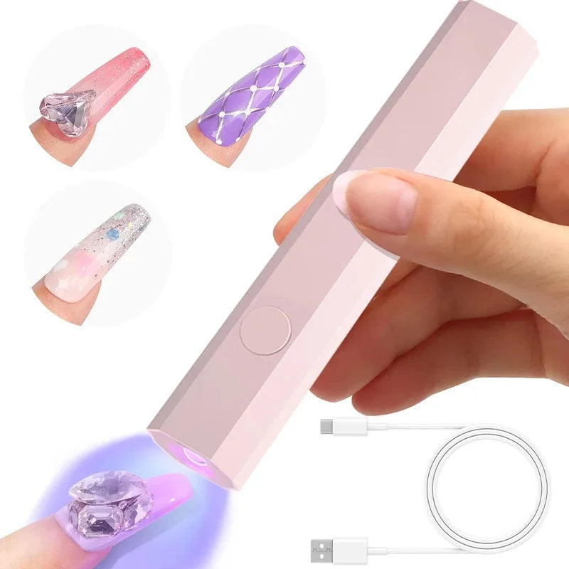 Portable UV LED Nail Lamp – USB Rechargeable Gel Dryer UV LED Nail Lamp PLUSH