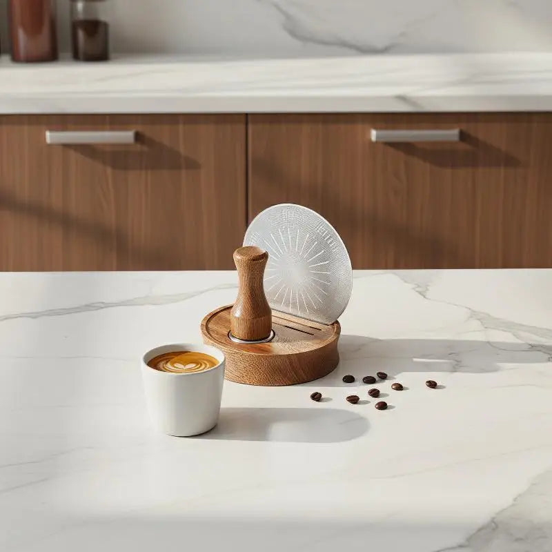 Espresso Puck Screen Magnetic Extractor – 51/53/58mm Wood Handle Coffee Barista Tool PLUSH