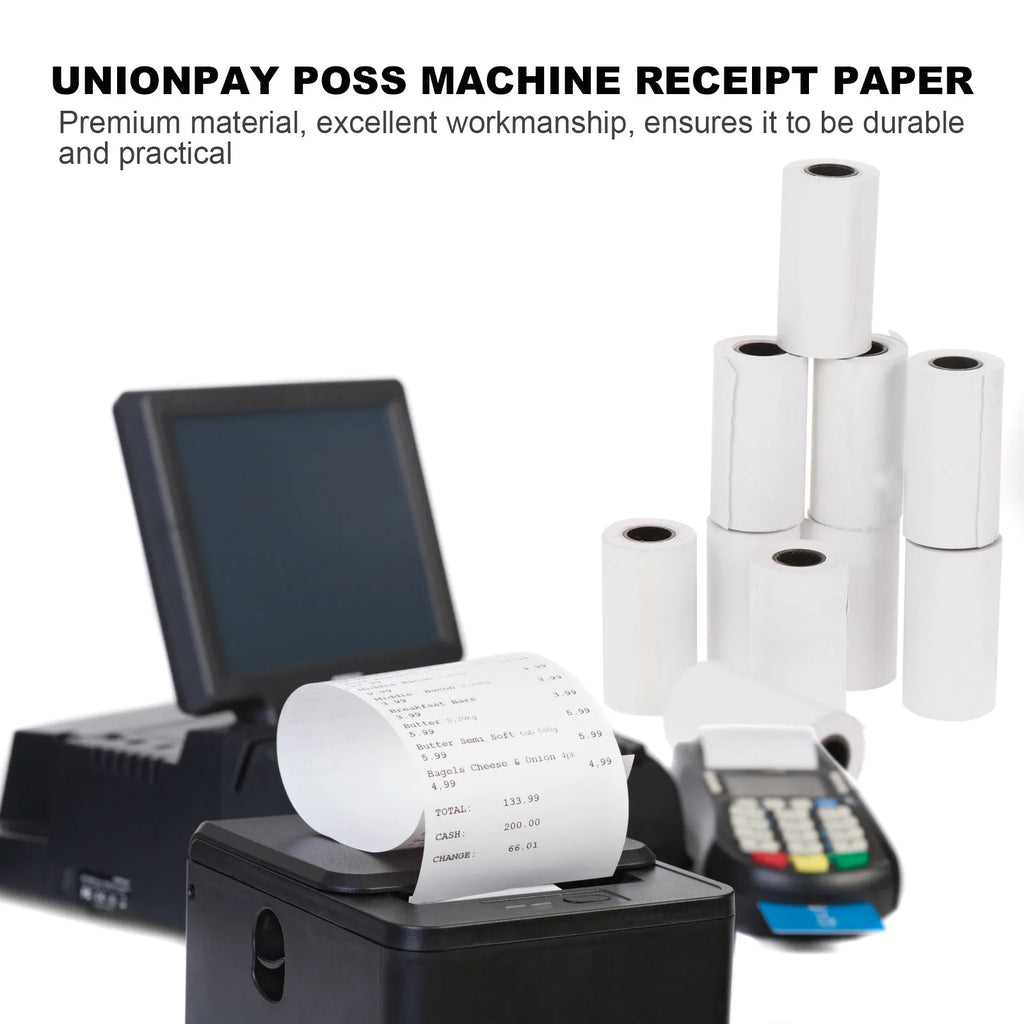 10-Pack 57mm Thermal Paper Rolls 30M – POS & Cash Register Thermal Paper Rolls PLUSH