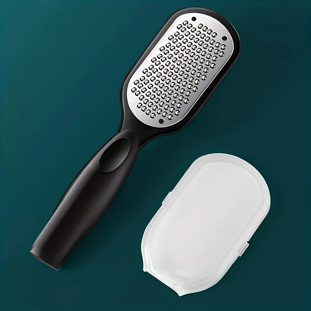 Stainless Steel Foot File & Callus Remover – Pedicure Tool Foot File Rasp PLUSH Black