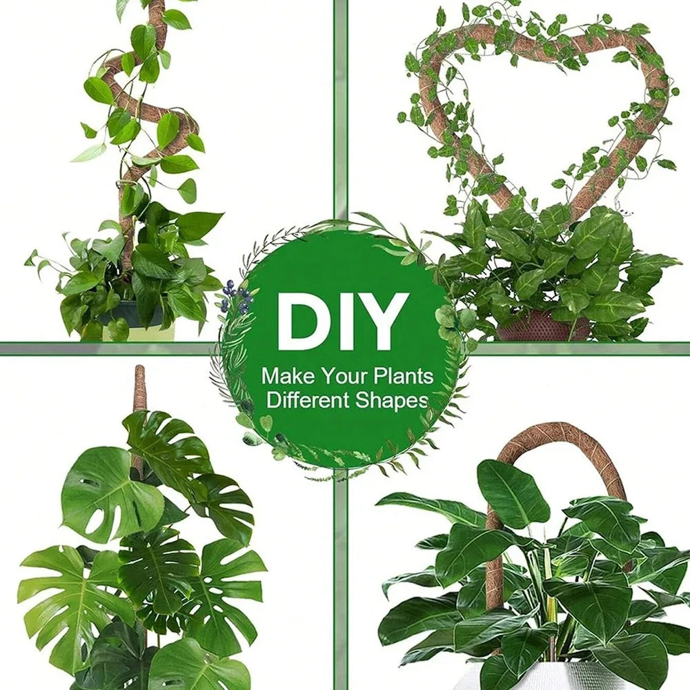 Bendable Moss Pole for Monstera & Climbing Plants | Indoor Trellis Plant Support Stake PLUSH