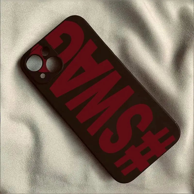 SWAG Letter Shockproof Silicone iPhone Case – All Models Silicone Phone Case PLUSH