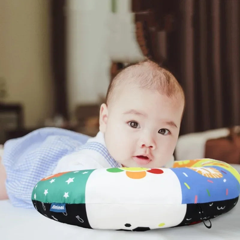 Baby Tummy Time Pillow – High Contrast Black & White Sensory Baby Tummy Time Pillow PLUSH