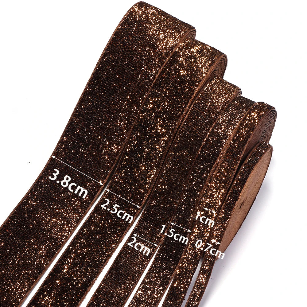 Deep Brown Glitter Velvet Ribbon 5–10 Yds | DIY Craft & Decor Craft Ribbon PLUSH