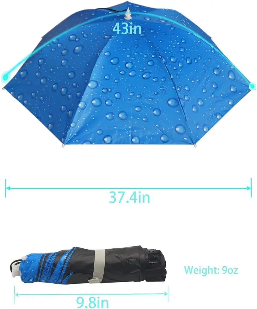 Double Layer Rainproof Umbrella Hat – Sun & Rain Protection Umbrella Hat PLUSH