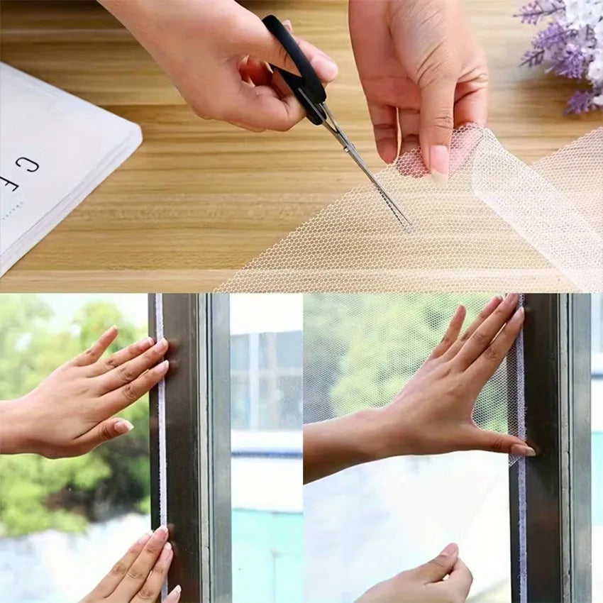 Self-Adhesive Window Mosquito Net – DIY Cut Insect Screen Window Insect Screen PLUSH