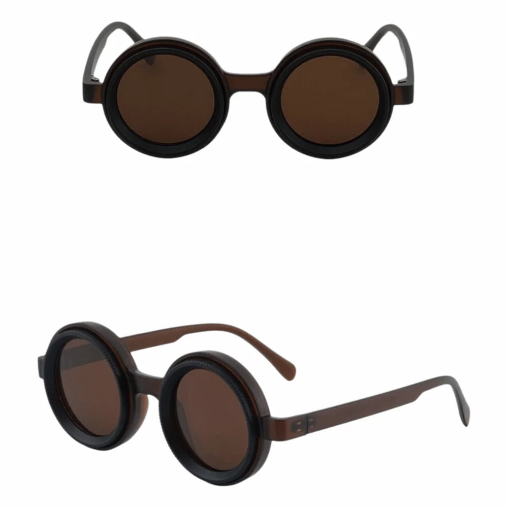 Vintage Round Sunglasses – Lightweight Unisex Anti-Glare Round Sunglasses PLUSH