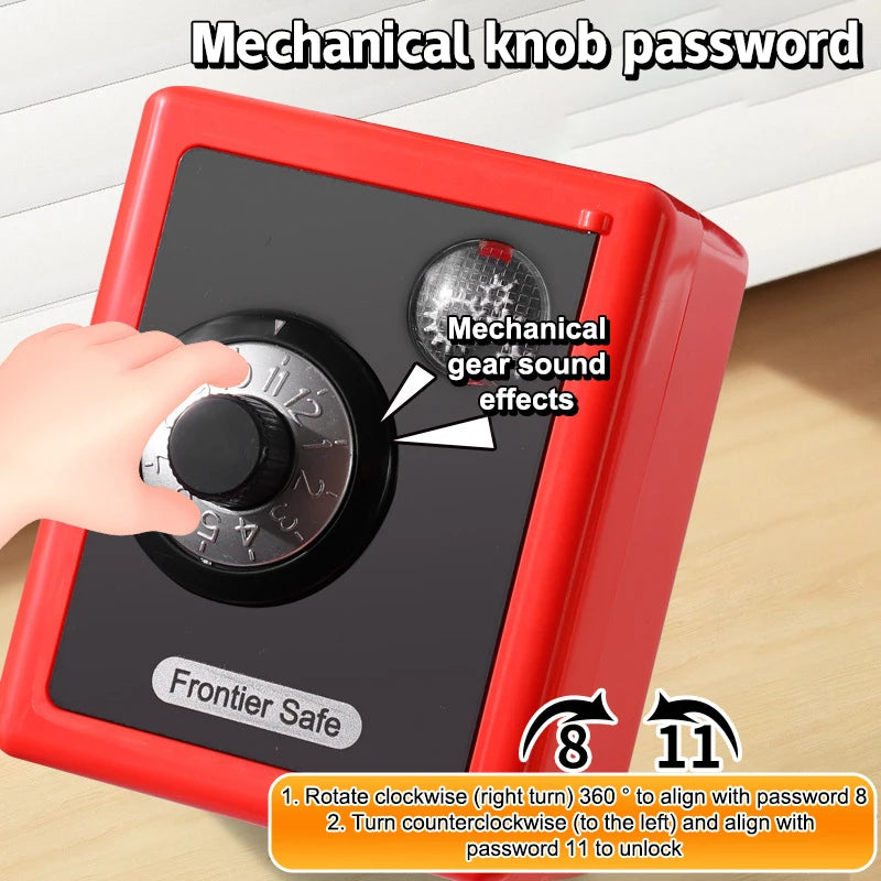 Kids Combination Lock Piggy Bank – Mini Password Coin Safe Box Kids Coin Safe PLUSH
