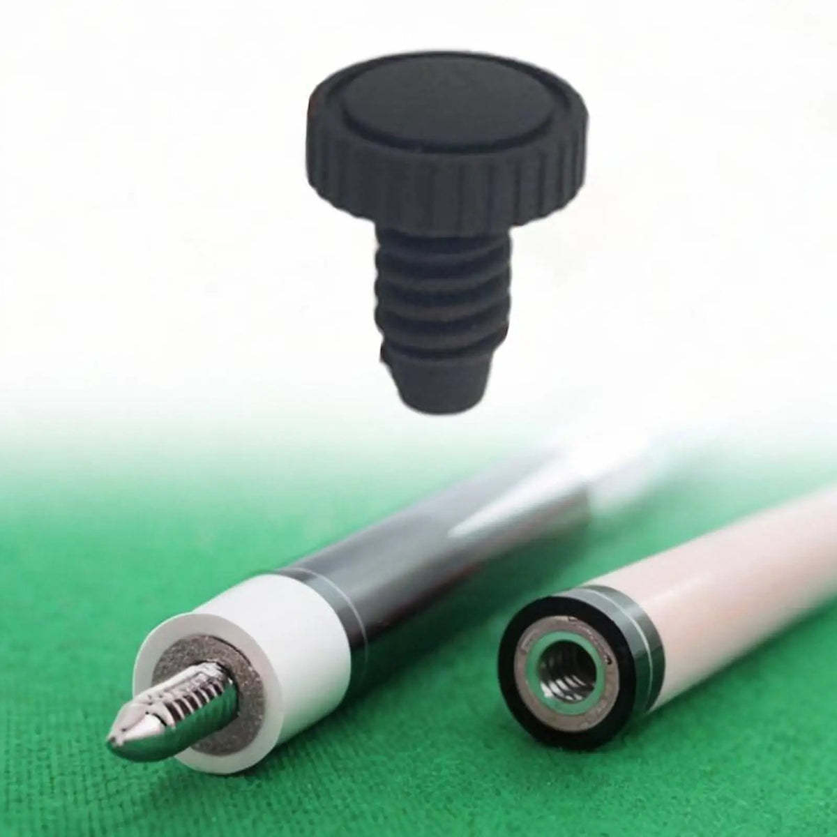 Billiard Cue Bottom Bumper Plug – Screw-On Protector 2-Pack Cue Bumper Plug PLUSH