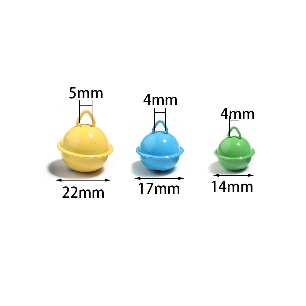 30–60pcs Candy Color Metal Jingle Bells for DIY Jewelry & Décor Jewelry Craft Bells PLUSH