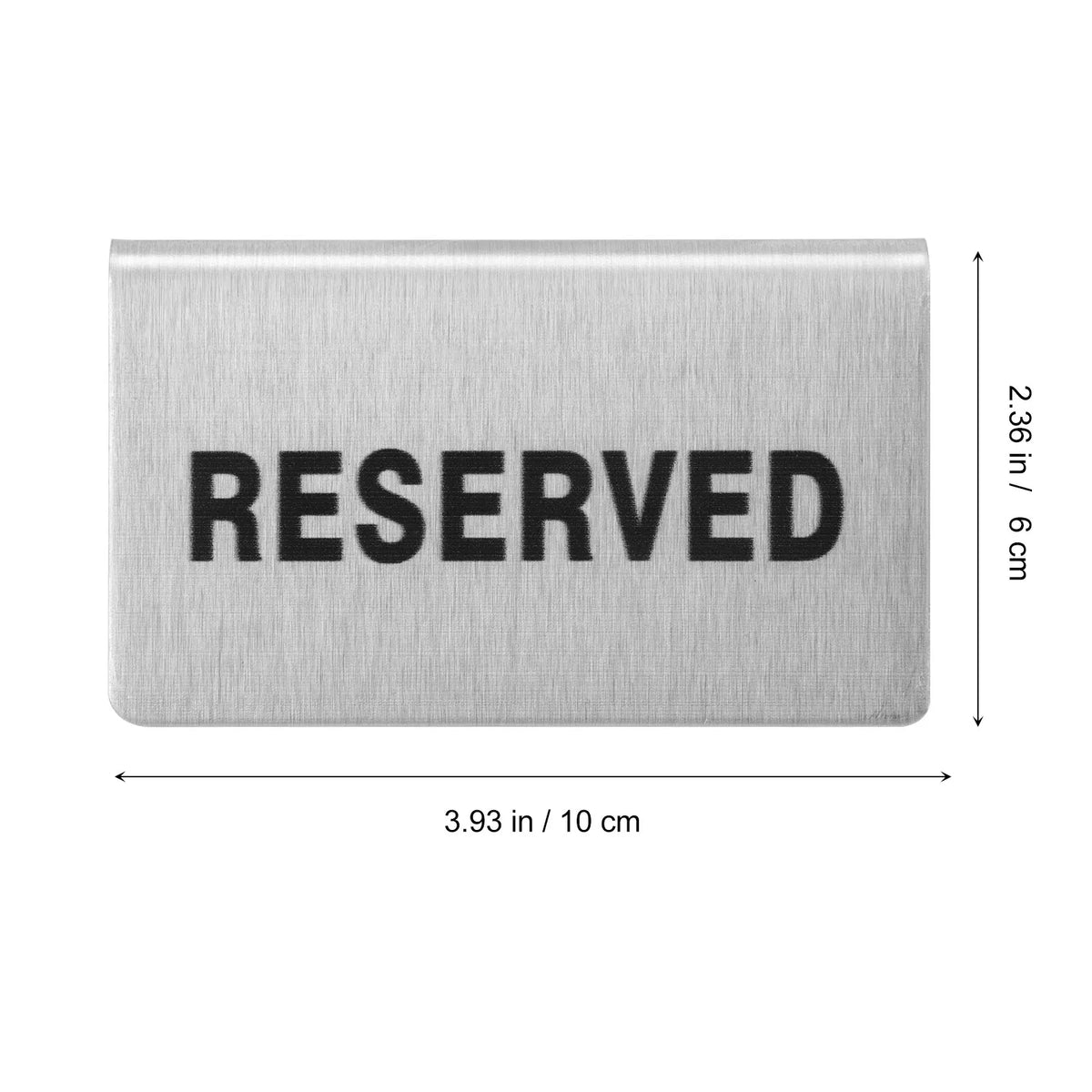 Stainless Steel Reserved Table Sign – Wedding & Banquet Card Reserved Table Sign PLUSH