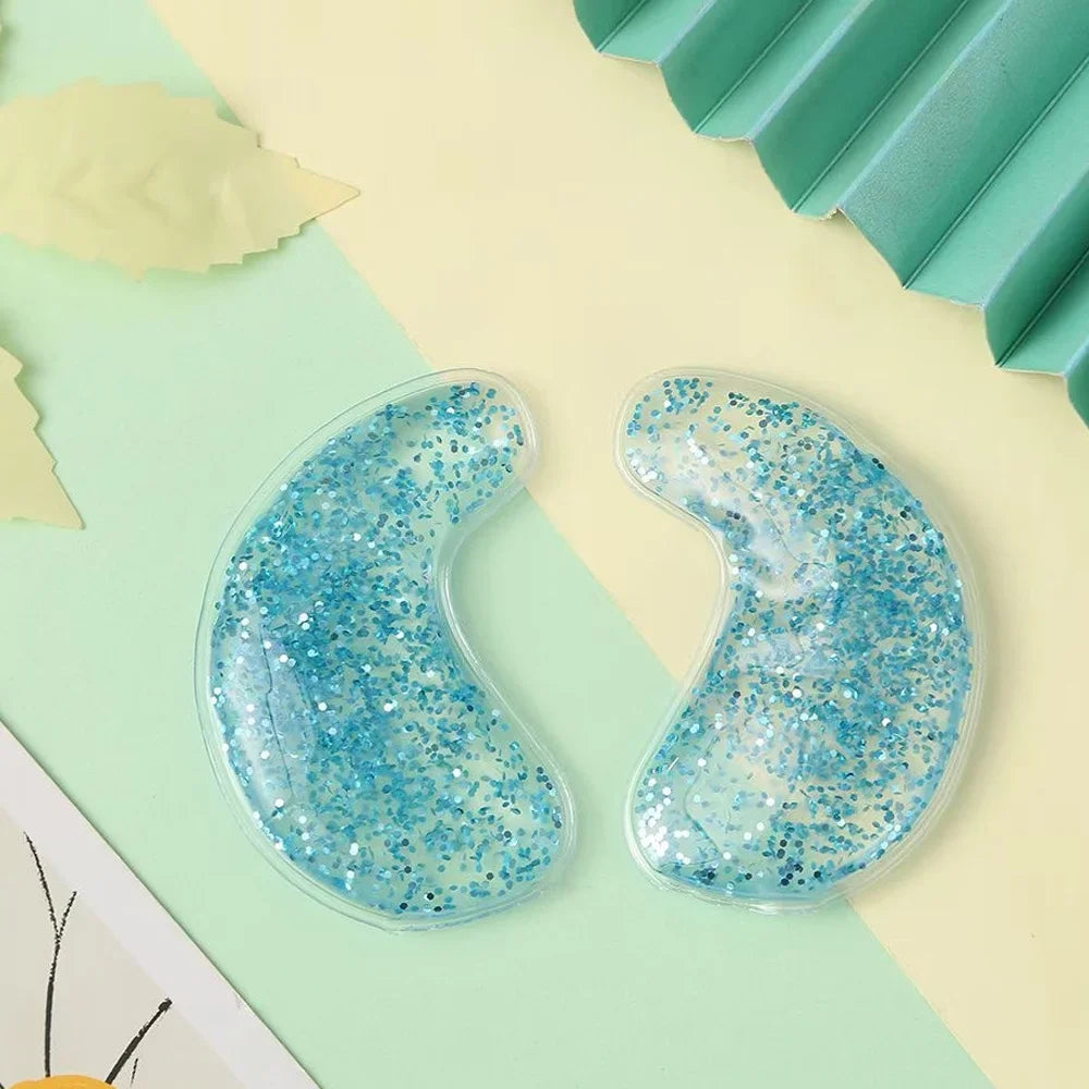 Reusable Hot & Cold Gel Eye Mask – Cooling Ice Eye Patches Gel Eye Mask PLUSH Blue