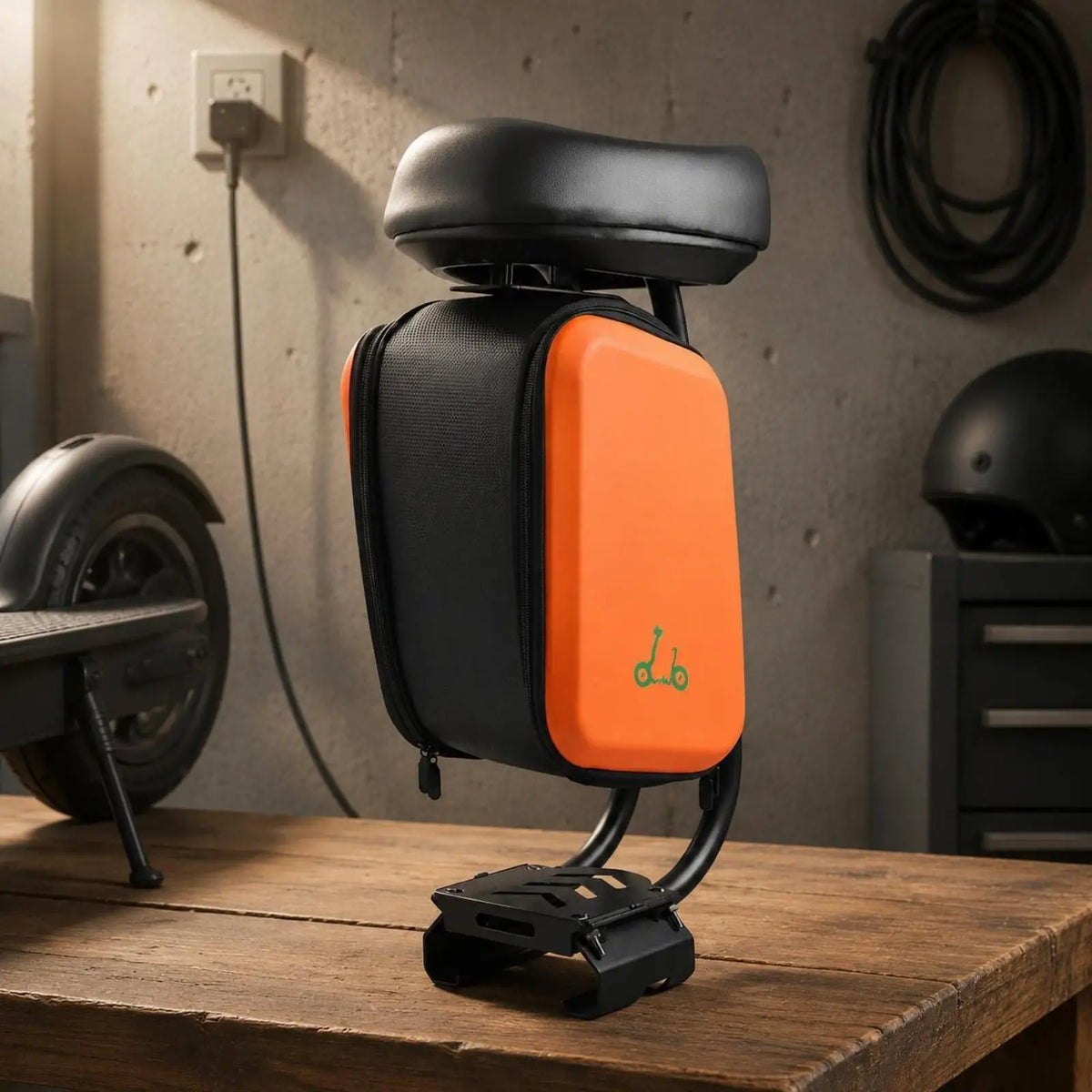 Scooter Seat Attachment with Bag – Wide Padded Saddle | Sunnimix Scooter Seat Attachment PLUSH