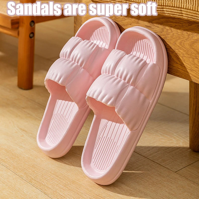 Women's Cloud Slippers Thick Platform EVA Flip Flops Unisex Platform Flip Flops PLUSH