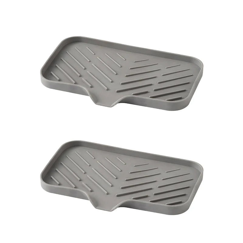 2-Pack TPR Sink Mat & Soap Dish Drying Tray | Kitchen Organizer Kitchen Sink Organizer PLUSH 24x15cm