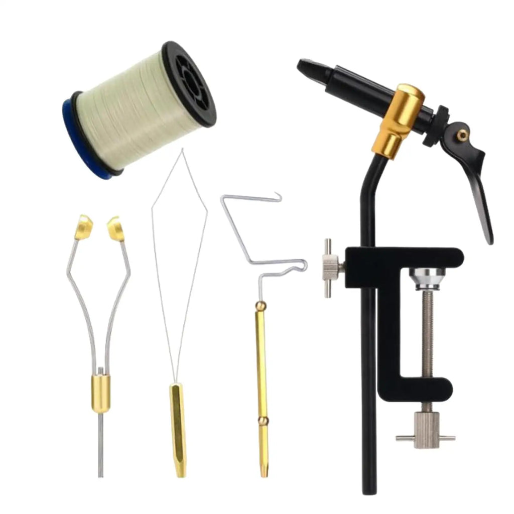 Professional Fly Tying Tool Set – Vise, Bobbin & Knot Finisher Fly Tying Kit PLUSH