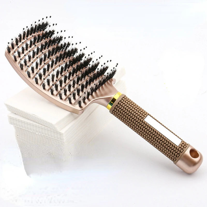 Magic Detangling Hair Comb & Scalp Massage Brush – 2 Styles Detangling Hair Comb PLUSH Gold 1