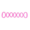 7-Hole Silicone Stretch Resistance Band – Portable Fitness Resistance Band PLUSH Rose Red