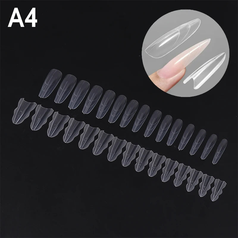 60pcs Nail Dual Forms – Gel & Acrylic Extension Guides Nail Extension Forms PLUSH A4