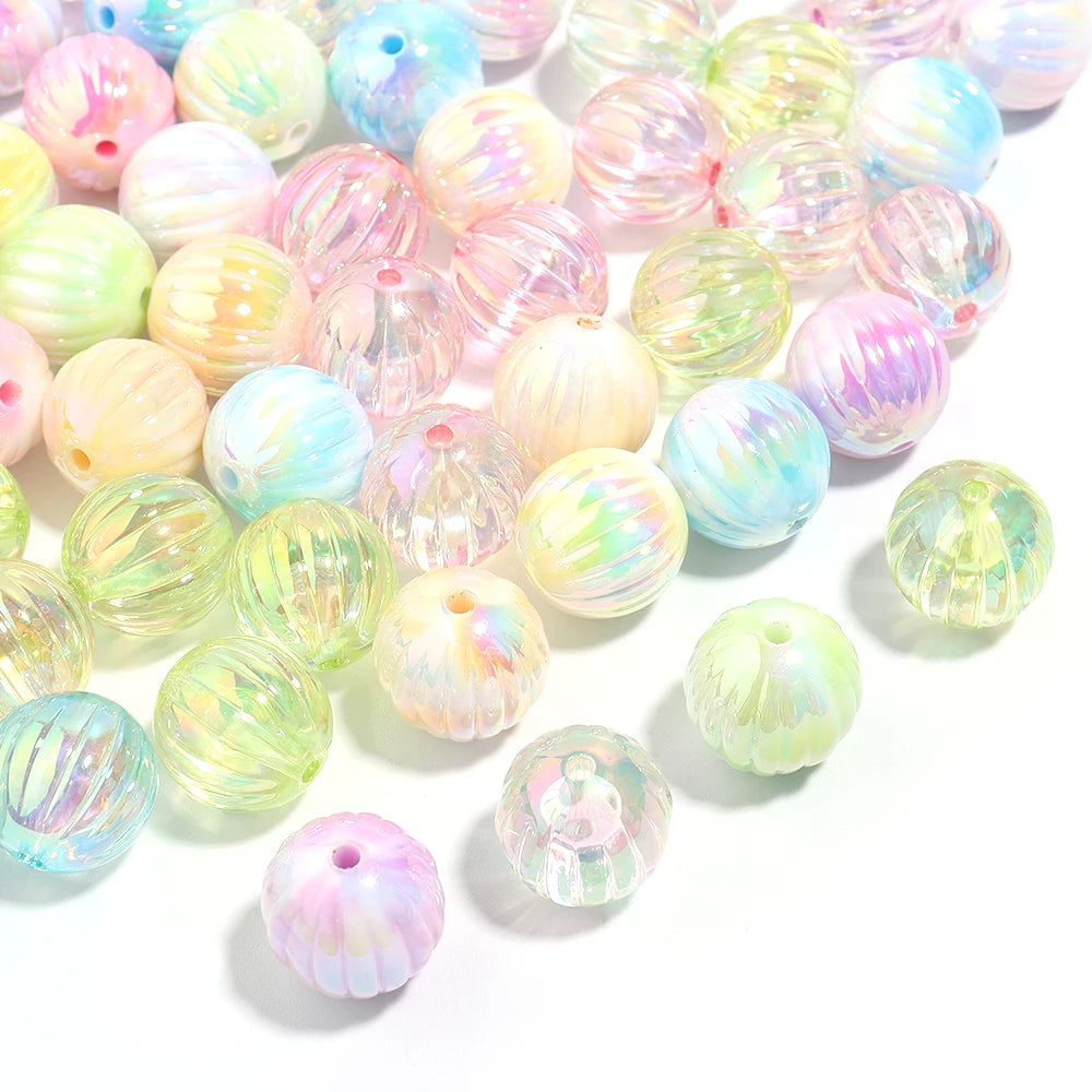 10pcs 16mm Color Plating Round Acrylic Spacer Beads – DIY Jewelry Acrylic Spacer Beads PLUSH