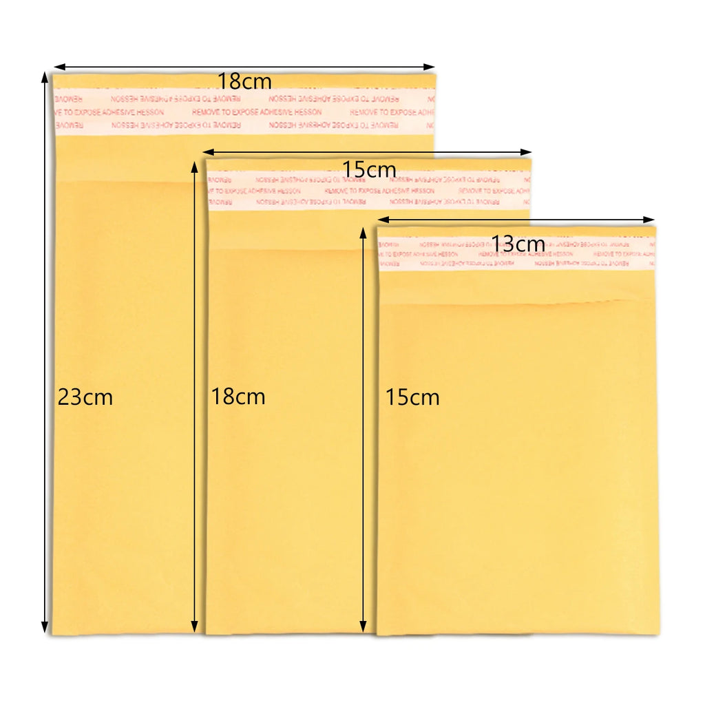 Yellow Kraft Bubble Mailers Self Seal Padded Envelopes 10-20pk Bubble Mailers PLUSH
