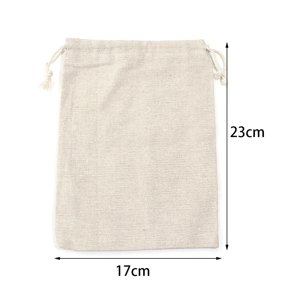 Jute Linen Drawstring Bags – Jewelry & Gift Pouches 5-10pcs Jewelry Gift Pouches PLUSH 17x23cm 5pcs