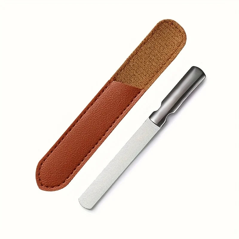 Ouriner Double-Sided Stainless Steel Nail File – Reusable Nail File PLUSH long