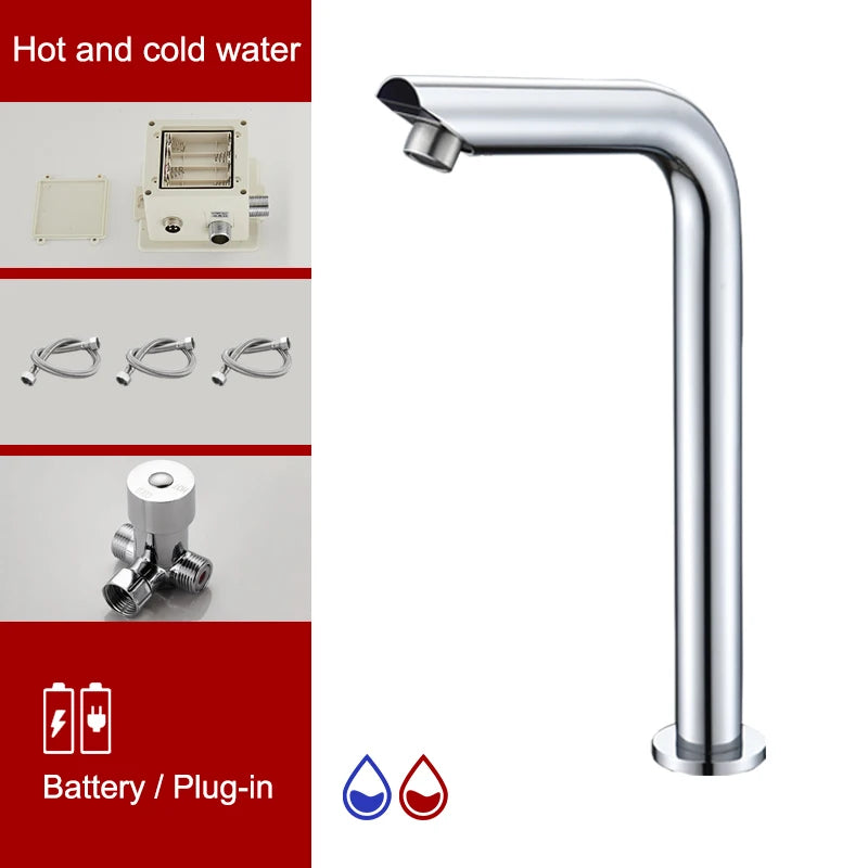 Sensor Basin Faucet Chrome Deck Mounted – ELS8870 Auto Tap Sensor Basin Faucet PLUSH Tall hot cold
