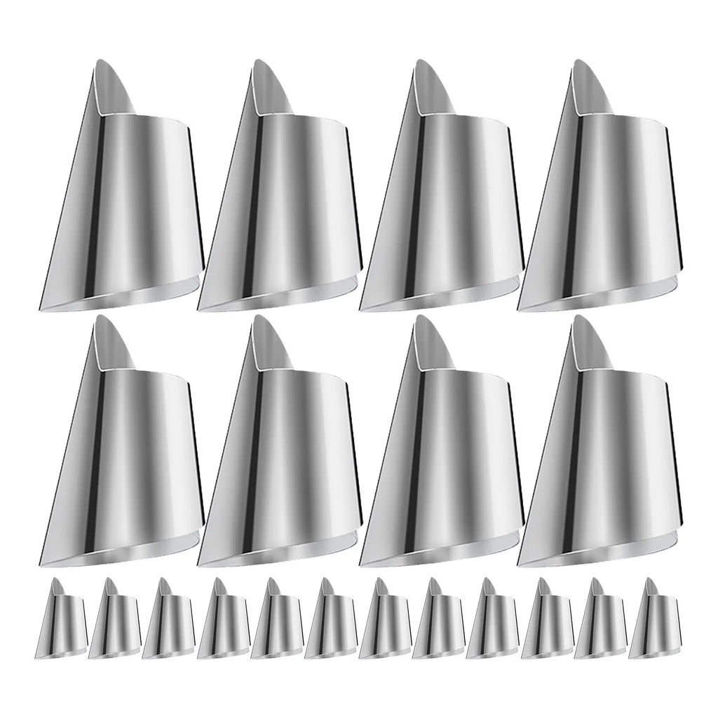 20pcs Stainless Steel Finger Guards for Kitchen Cutting & Peeling Kitchen Finger Guard PLUSH