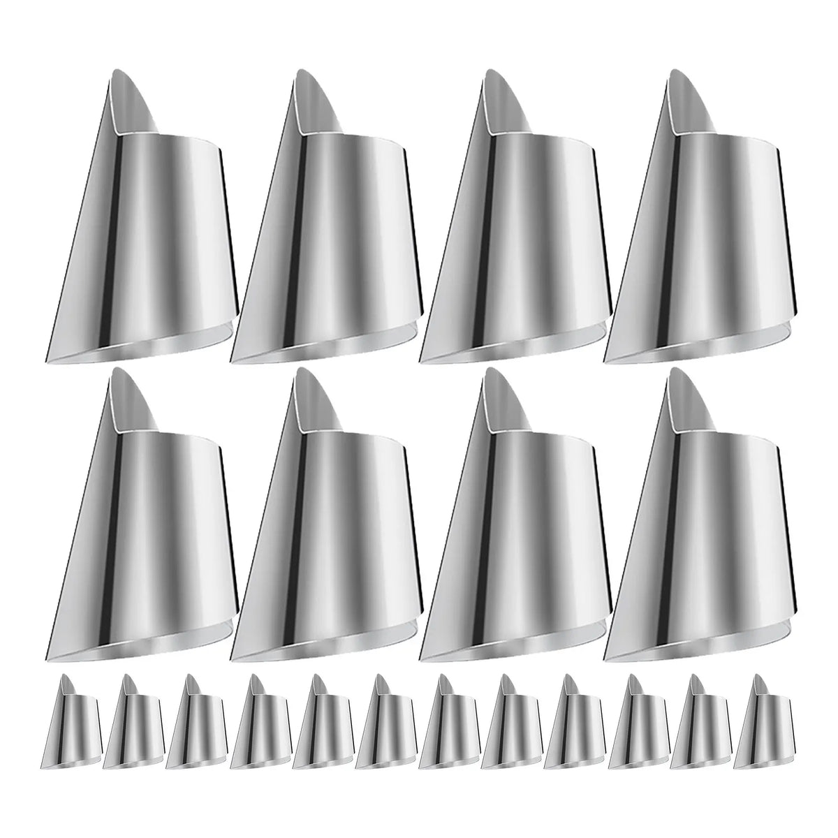20pcs Stainless Steel Finger Guards for Kitchen Cutting & Peeling Kitchen Finger Guard PLUSH