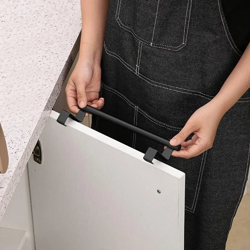 Over Cabinet Door Towel Rack – Punch-Free Steel Hanger Over-Door Towel Rack PLUSH