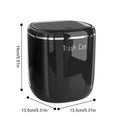 Mini Desk Trash Can with Lid – 2.6L Compact Desktop Bin Desktop Trash Can PLUSH Black