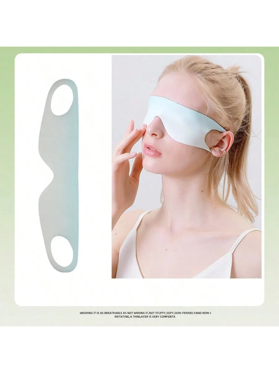 Zero Pressure Sleep Mask – Breathable Ice Silk Blockout Eye Mask Sleep Eye Mask PLUSH Gradient Blue