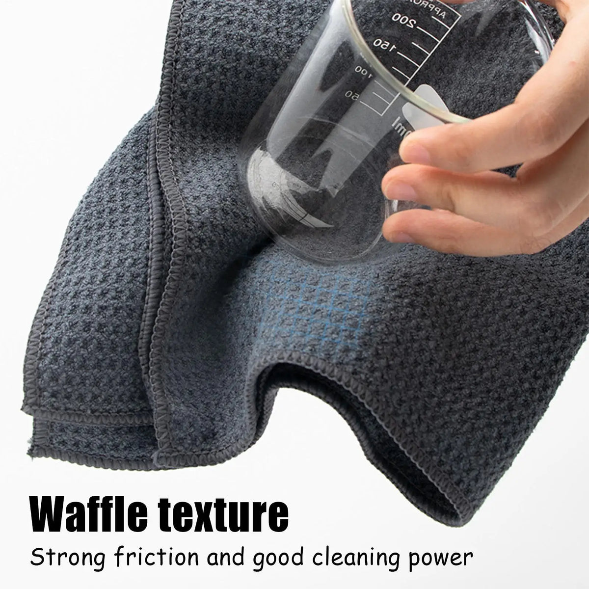 Waffle Weave Microfiber Cleaning Towels – Lint-Free, Quick-Dry Microfiber Cleaning Towel PLUSH