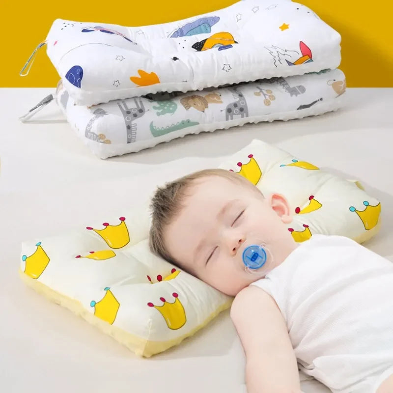Baby Cartoon Animal Cotton Pillow – Soft Breathable Infant Nap Baby Nap Pillow PLUSH
