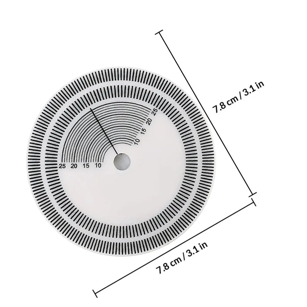 Acrylic Turntable Stroboscope Disc & Record Speed Tester Turntable Calibration Disc PLUSH