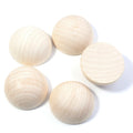 Half Ball Wooden Beads 10–30mm Flatback Cabochon DIY Jewelry Wood Craft Beads PLUSH 50mm x 5pcs