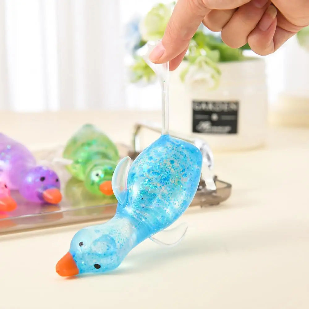 Glitter Duck Squishy Toy – Fun Fidget Goose for Kids & Adults Squishy Fidget Toy PLUSH