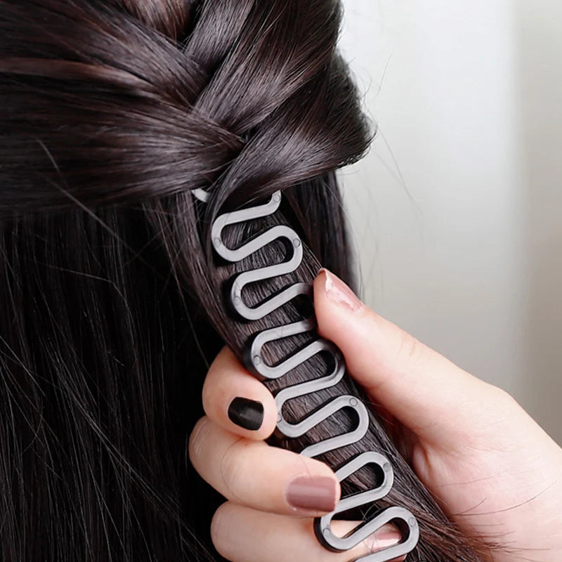 French Braid & Fishbone Braid Styling Tool – DIY Hair Braider Hair Braiding Tool PLUSH