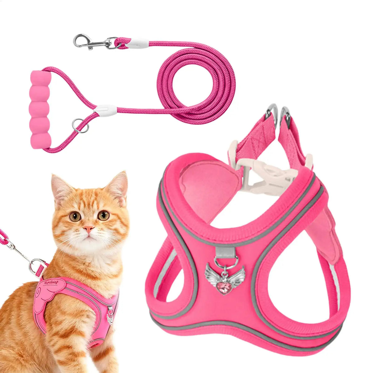 Reflective Escape-Proof Vest Harness for Small Dogs & Cats Pet Vest Harness PLUSH