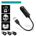LED Halloween Moon USB Projector Night Light | Mood Lamp Projector Night Light PLUSH 3 Films Halloween